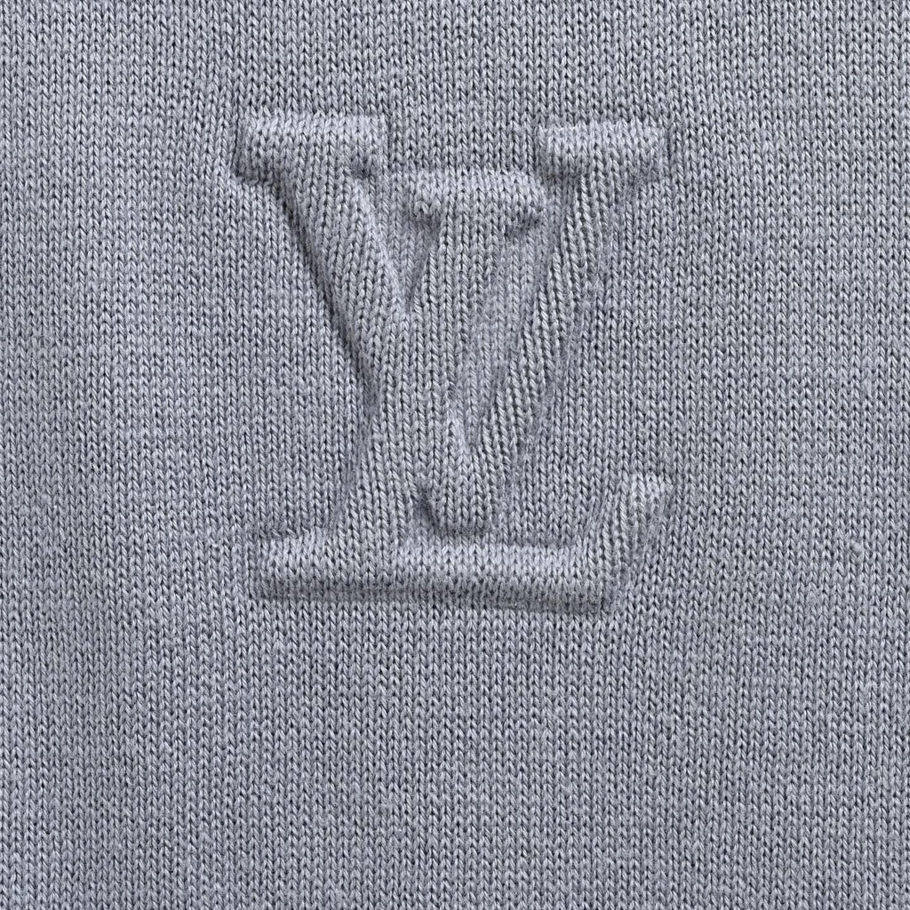 Embossed LV Color-Block T-Shirt | Blue-Grey