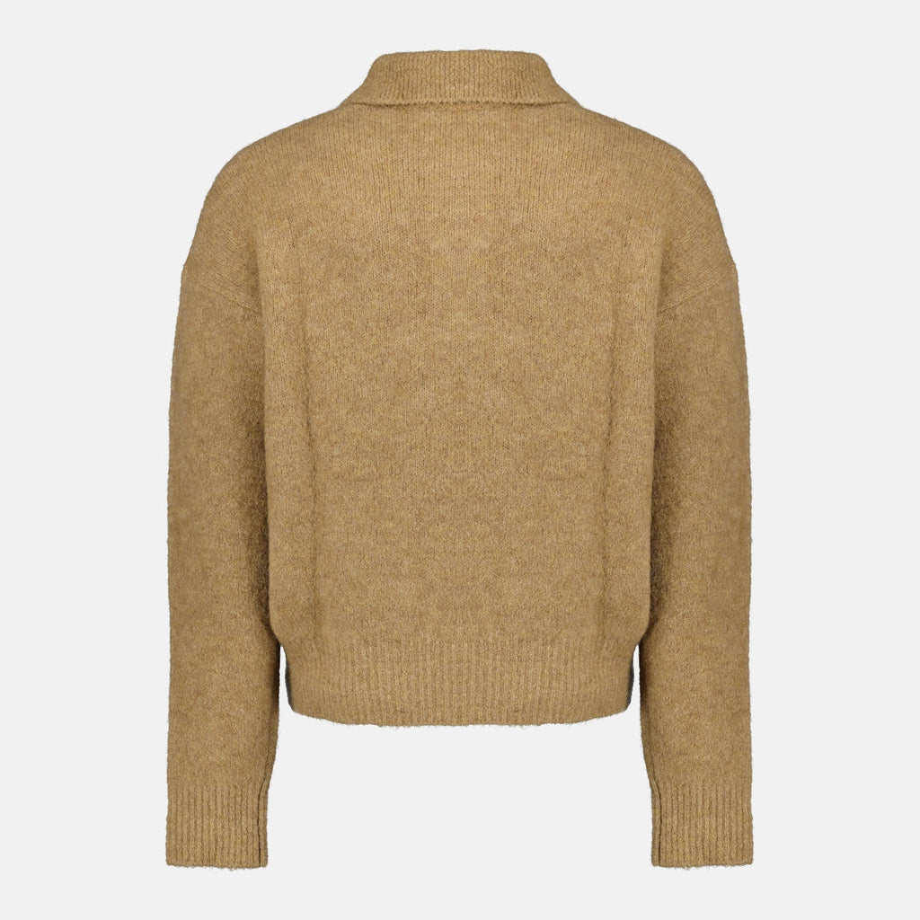 Brown Wool Polo