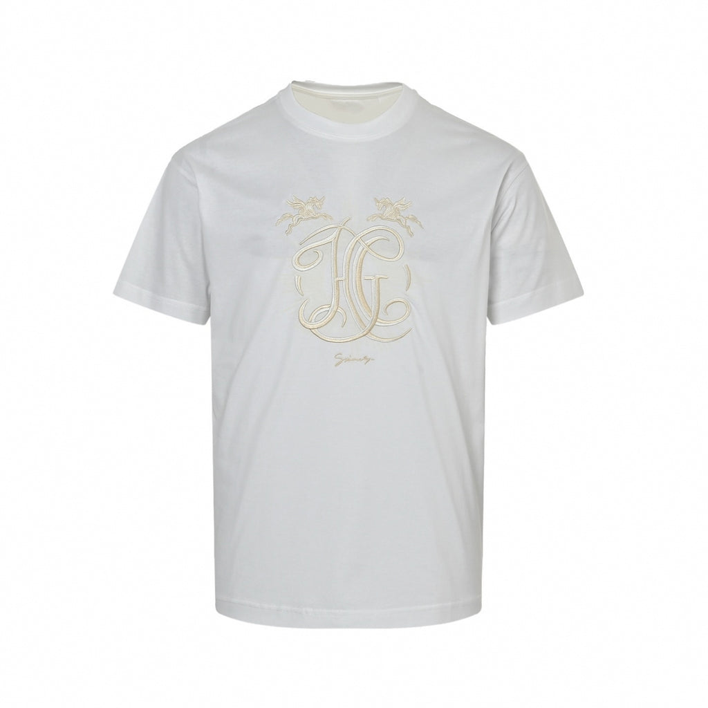 Pegasus Embroidered Crest T-Shirt | White