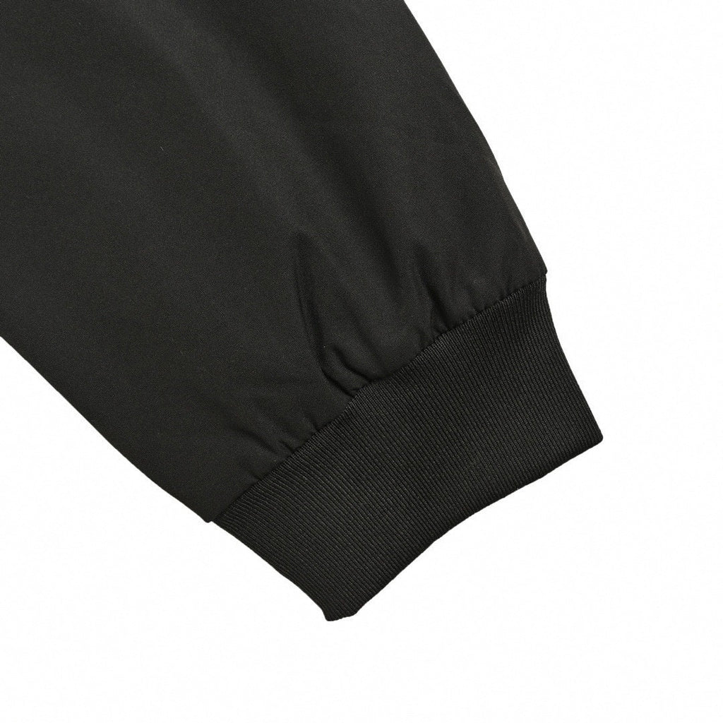 Studded Back Logo Nylon Bomber Jacket | Black