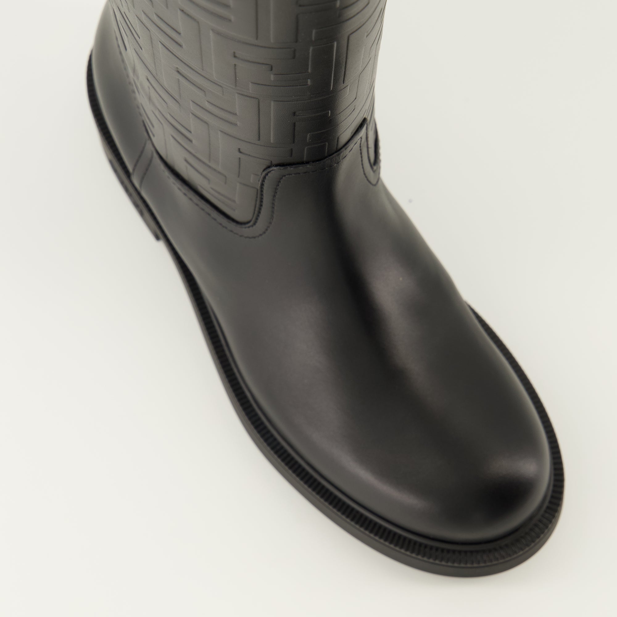 Filo Black Leather Boots