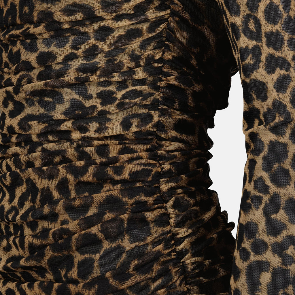 Leopard Tulle Short Dress