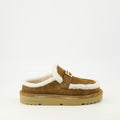 FF Brown Suede Clogs