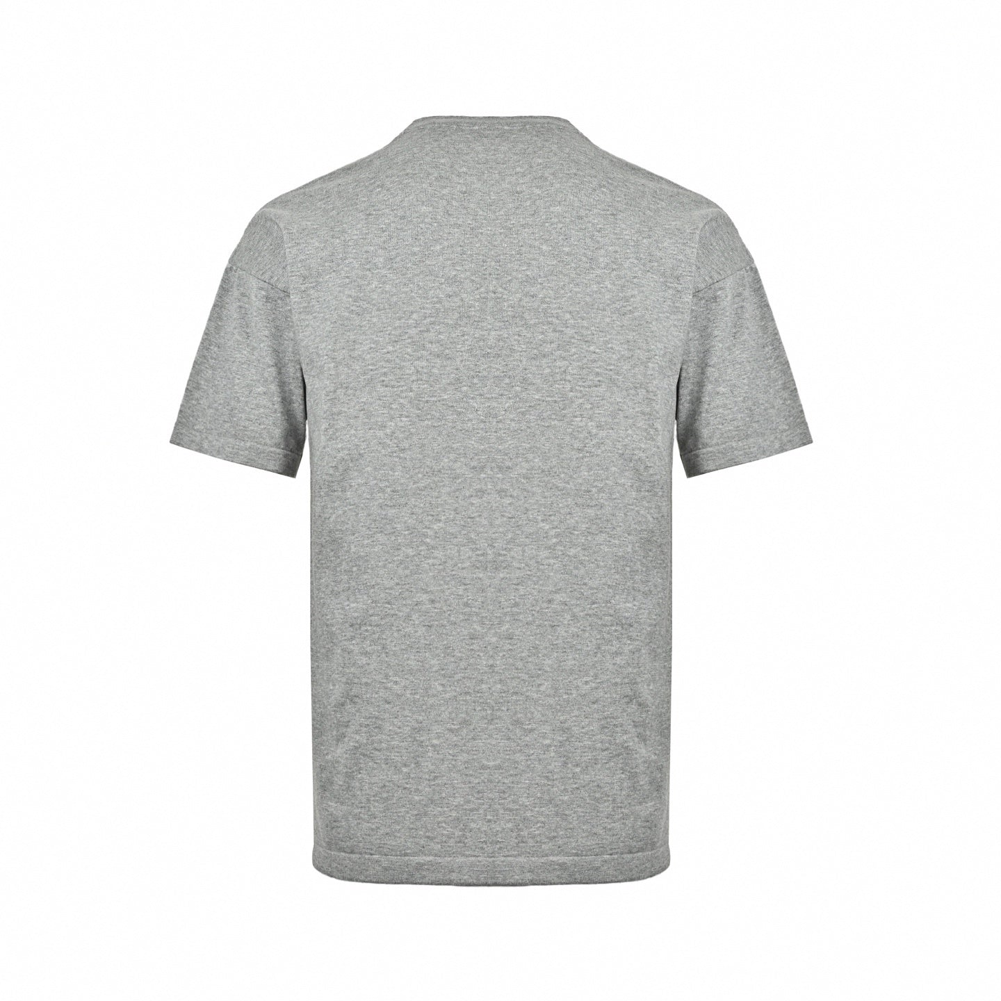 Intarsia Logo Knit T-Shirt | Grey