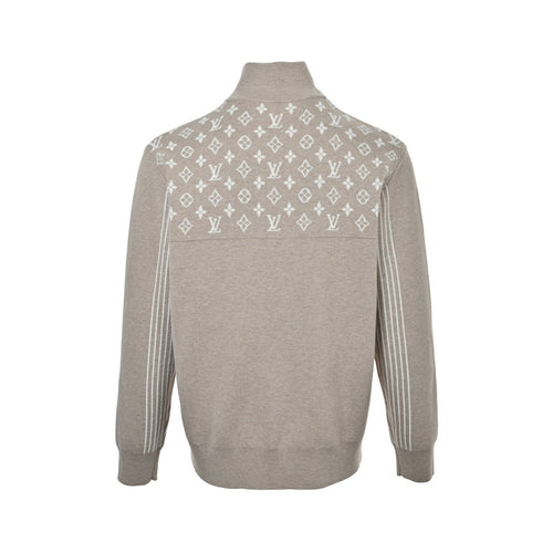 Monogram Jacquard Half-Zip Sweater