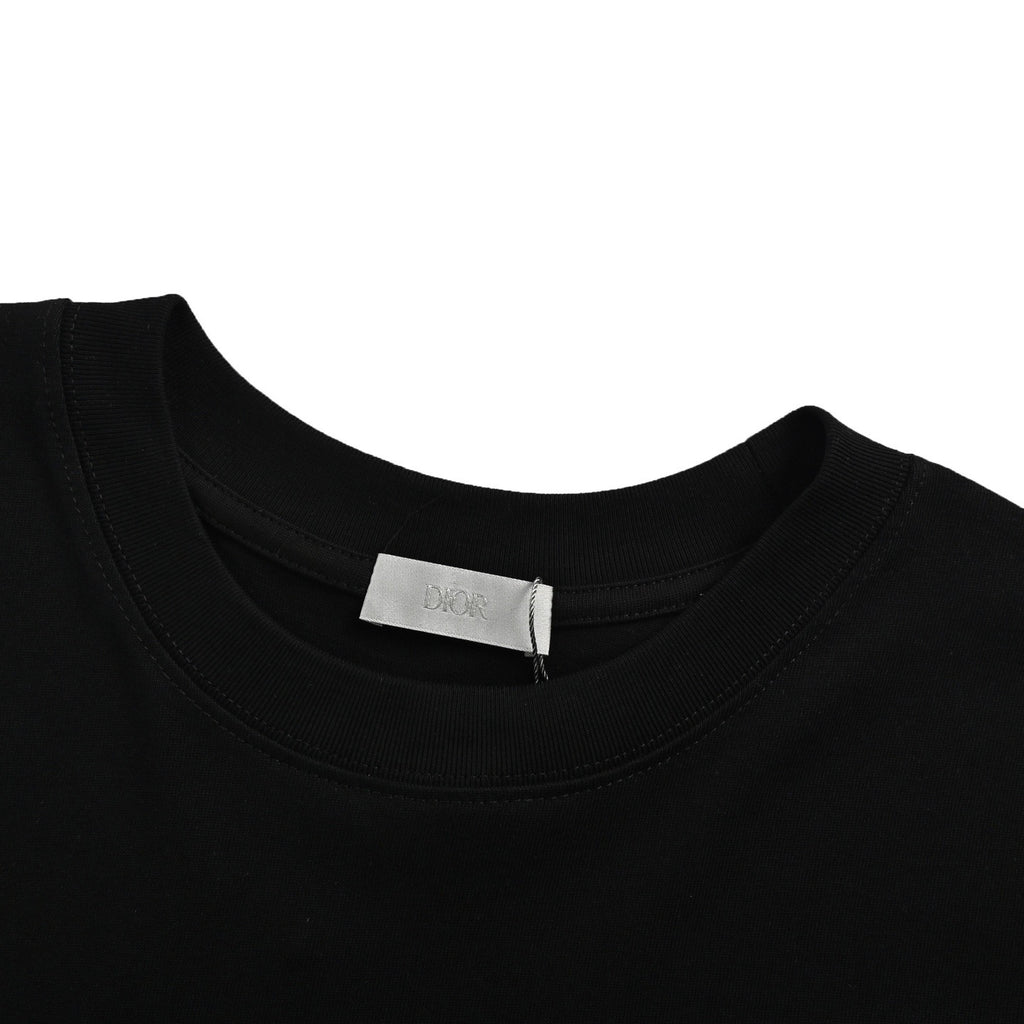 Oblique Jacquard Pocket T-Shirt | Black