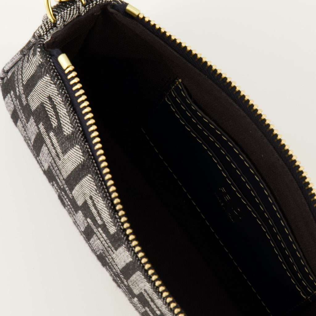 FF Denim Baguette Clutch