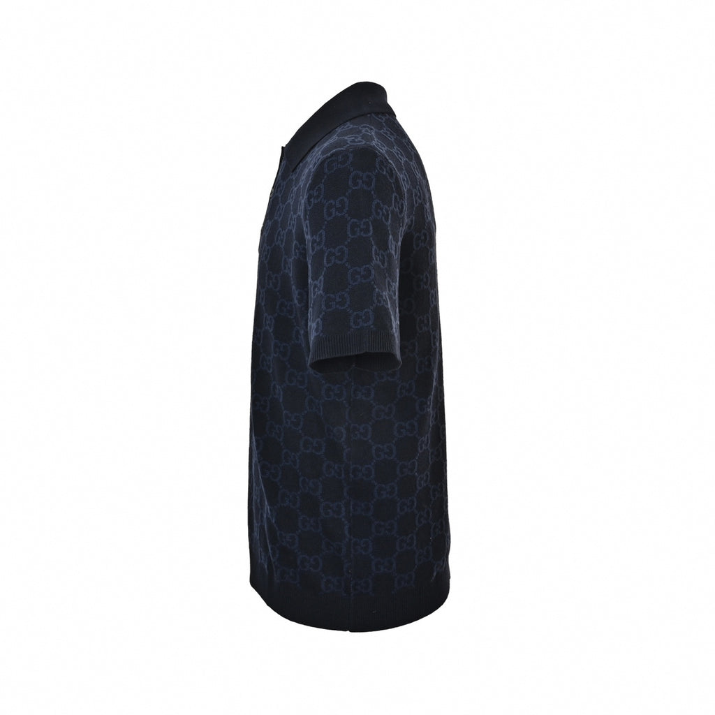 GG Monogram Knit Polo Shirt