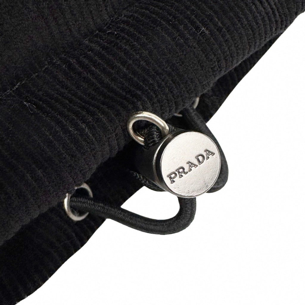 Convertible Corduroy Puffer Jacket | Black