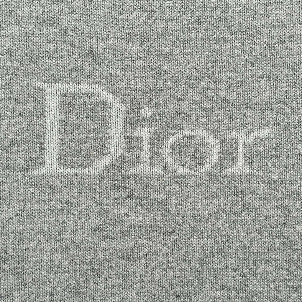 Intarsia Logo Knit T-Shirt | Grey