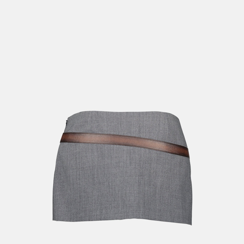 Mini skirt with belt