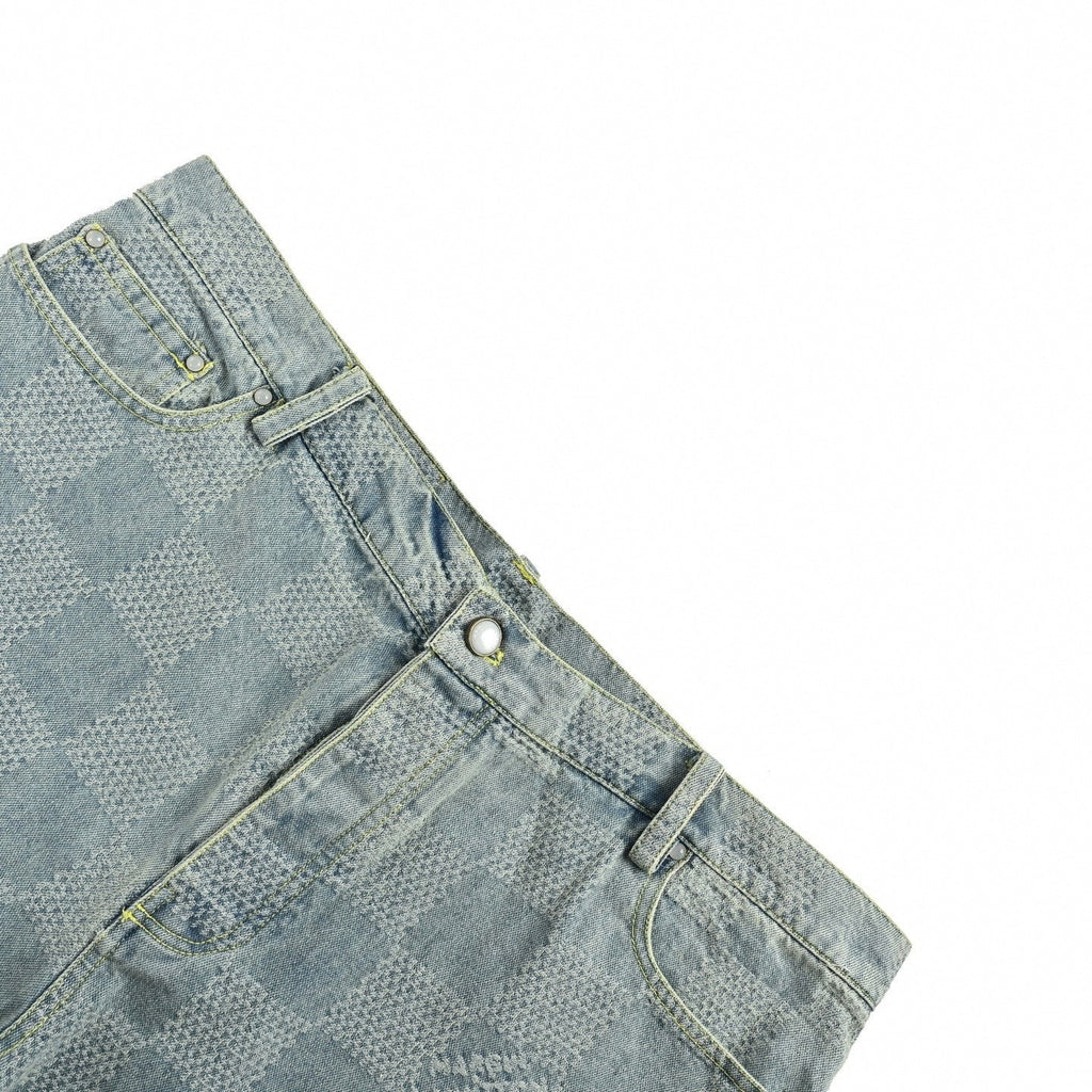 Damier Pop Denim Set | Light Indigo