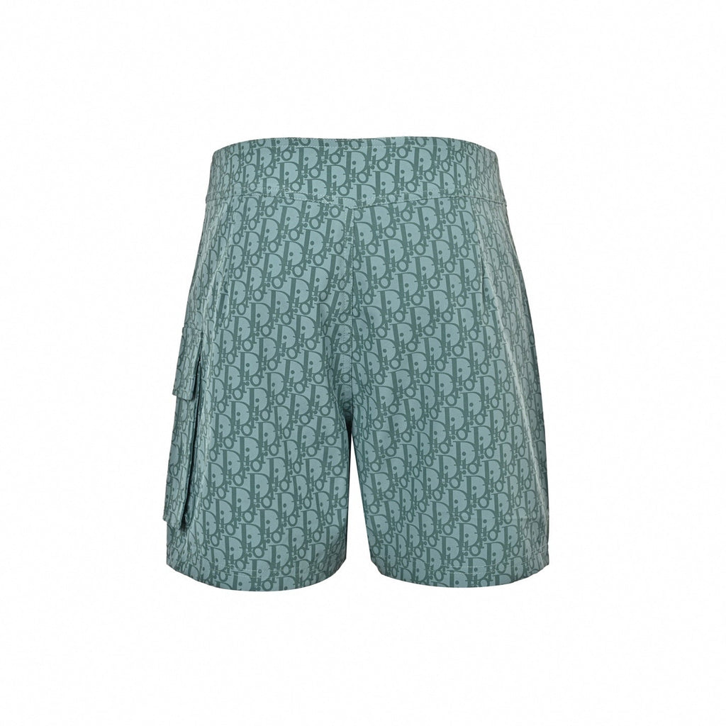 Oblique Swim Shorts | Aqua Green