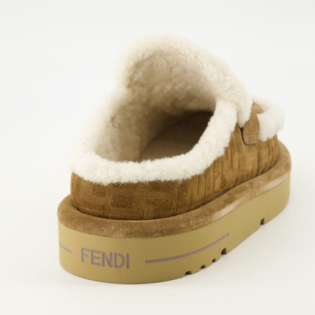 FF Brown Suede Clogs