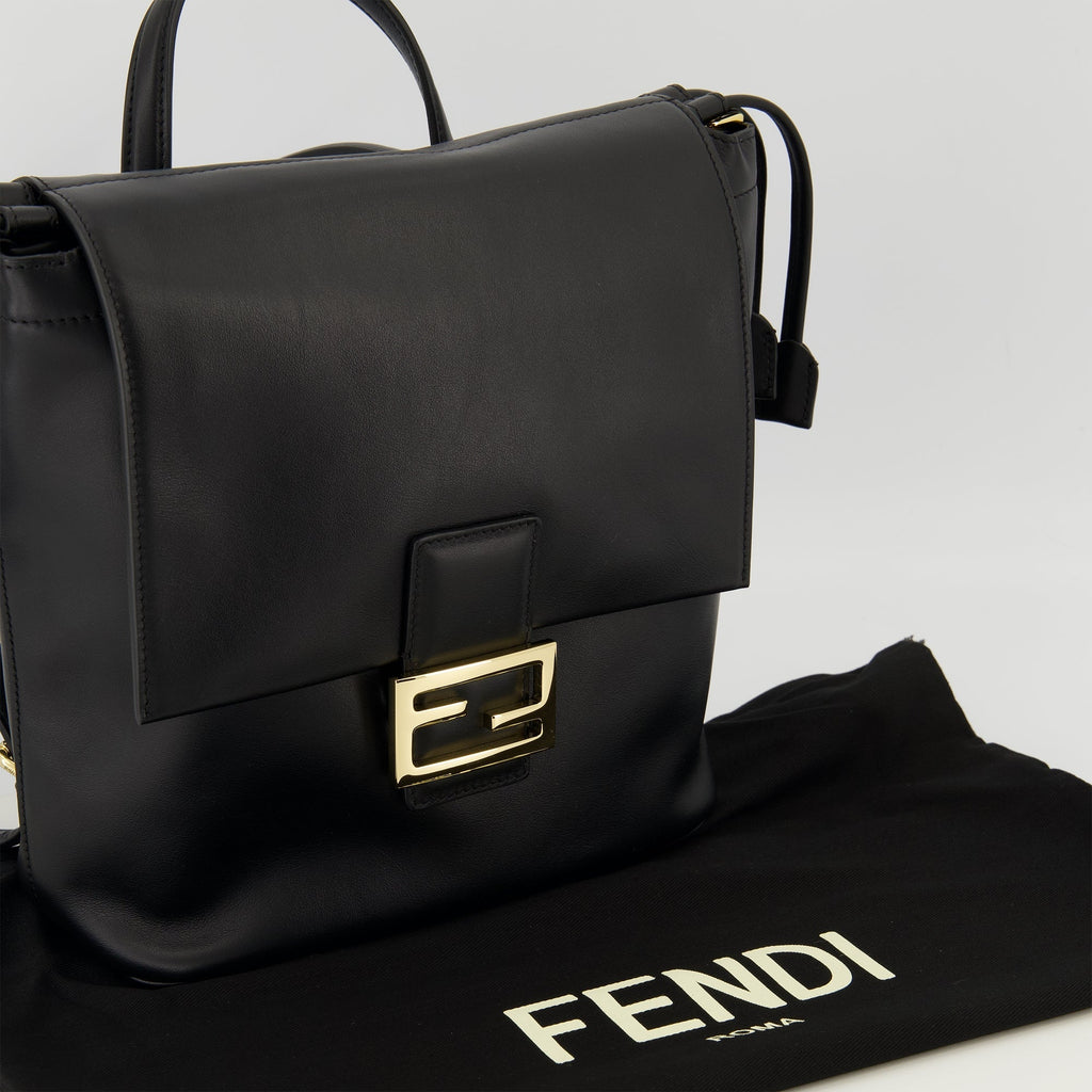 Black Leather Backpack
