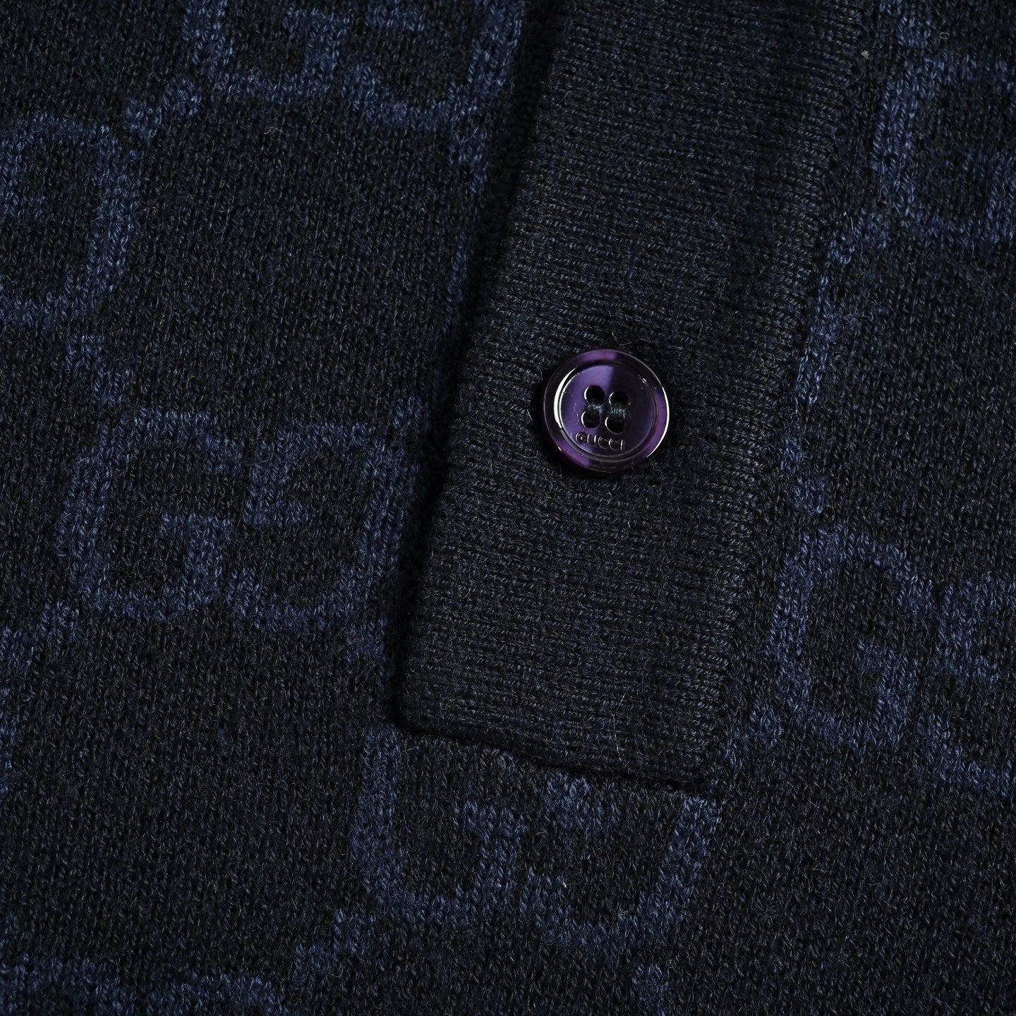 GG Monogram Knit Polo Shirt