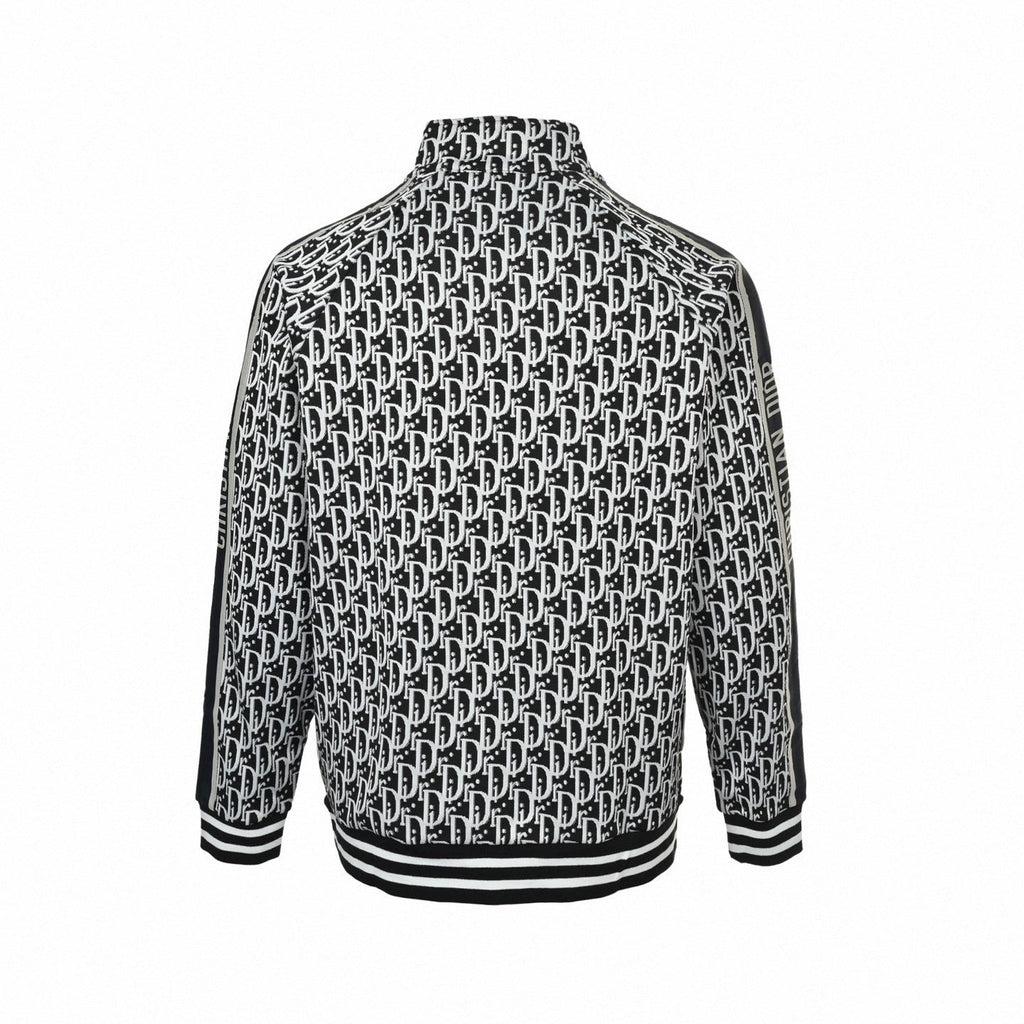 Oblique Jacquard Tracksuit Set | Black & White