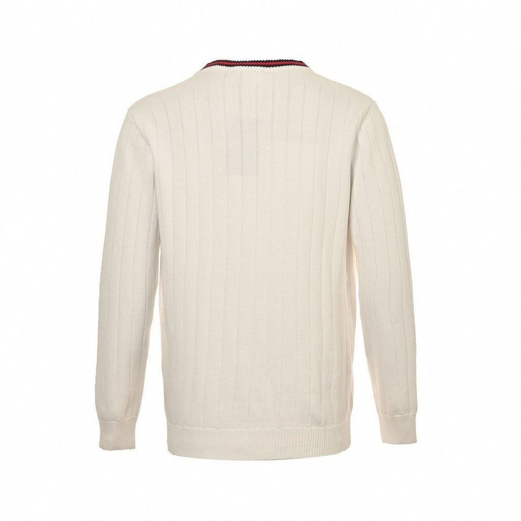 Web Trim Script Logo Cardigan