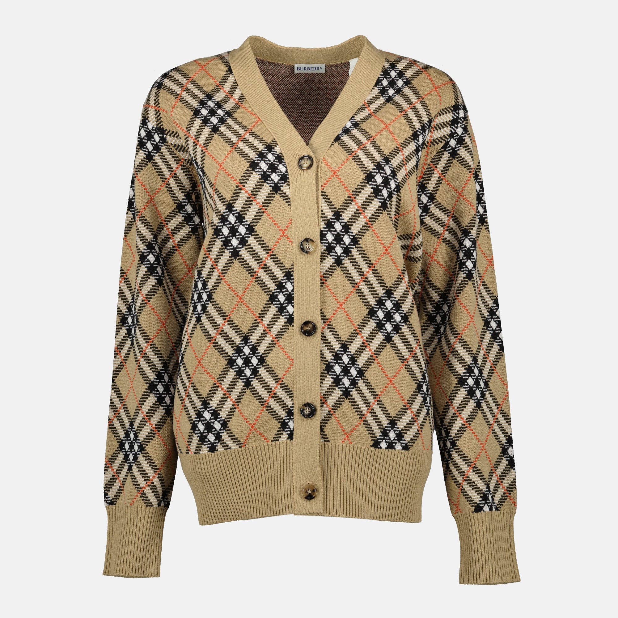 Check Plaid Cardigan