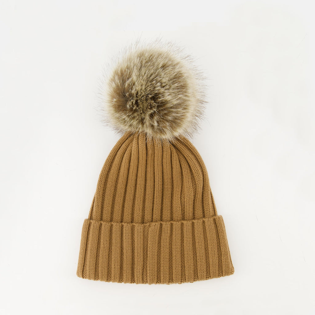 Wool Beanie with Pompom