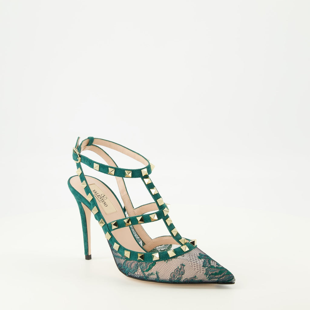 Rockstud Lace Pumps