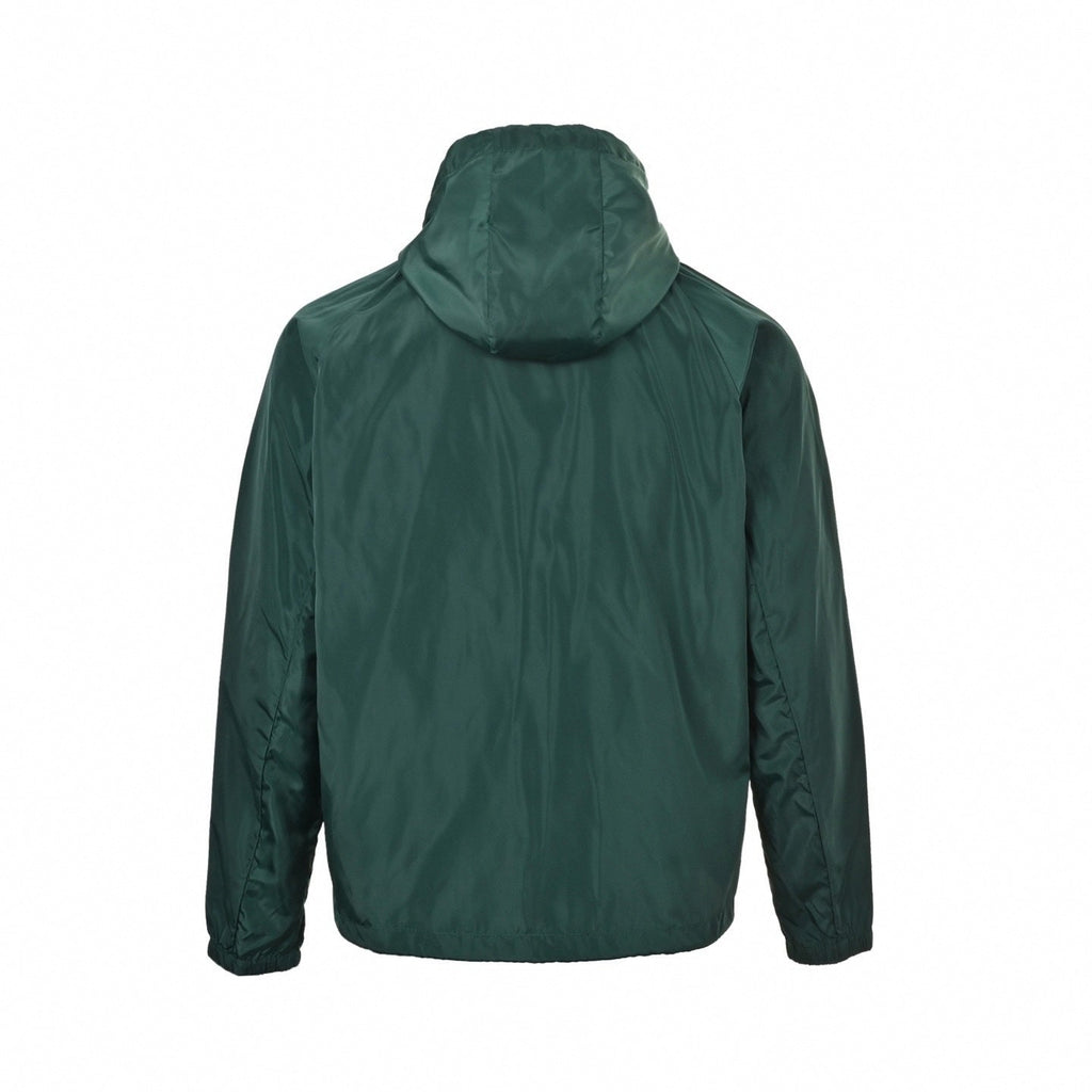 Logo-Patch Hooded Windbreaker | Green