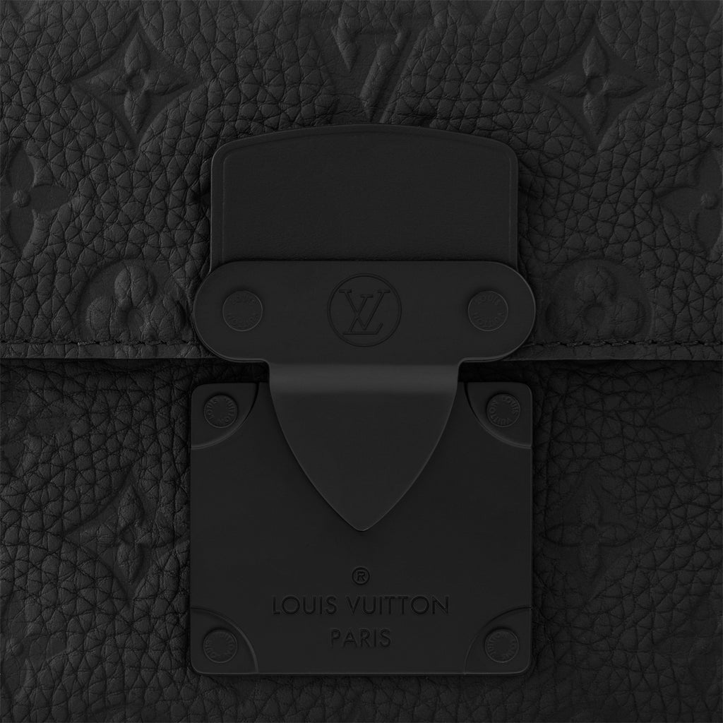 S-Lock Messenger Taurillon Monogram | Triple Black