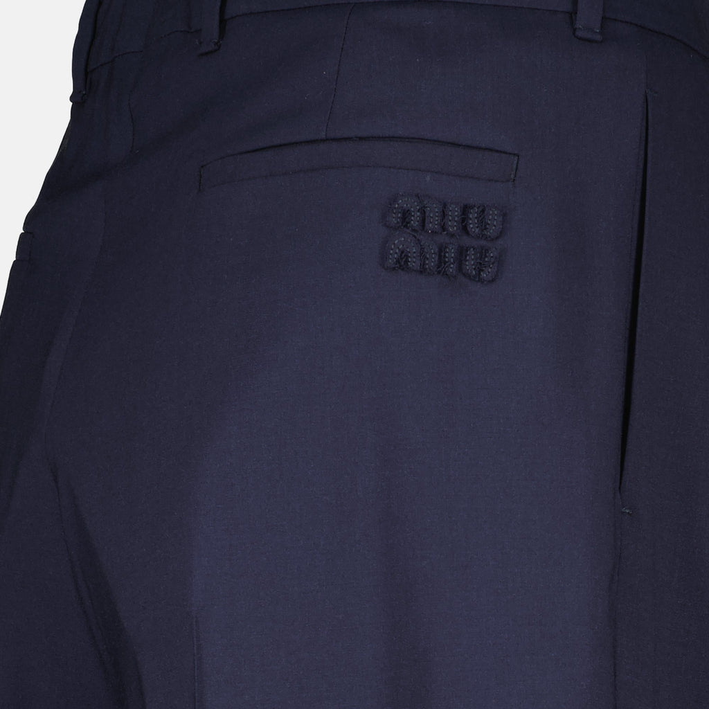 Navy Wool Trousers
