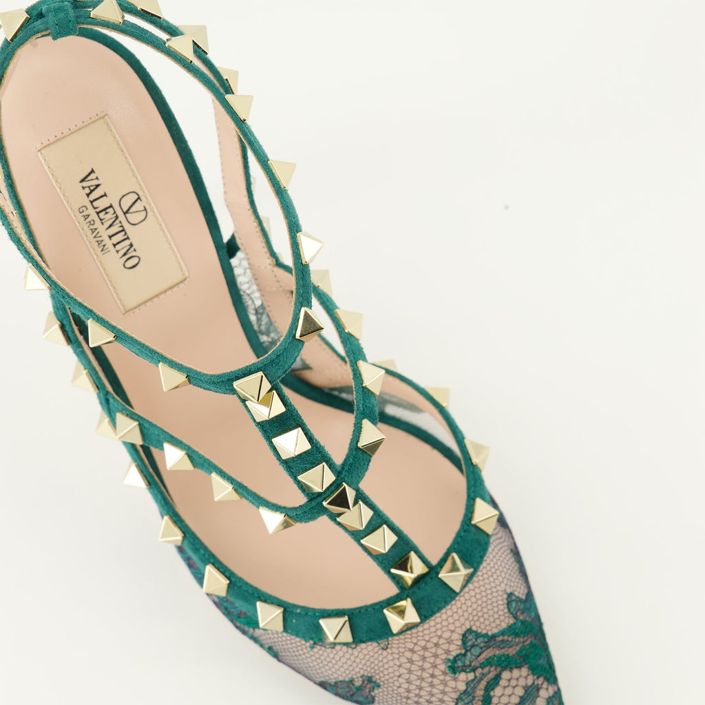 Rockstud Lace Pumps