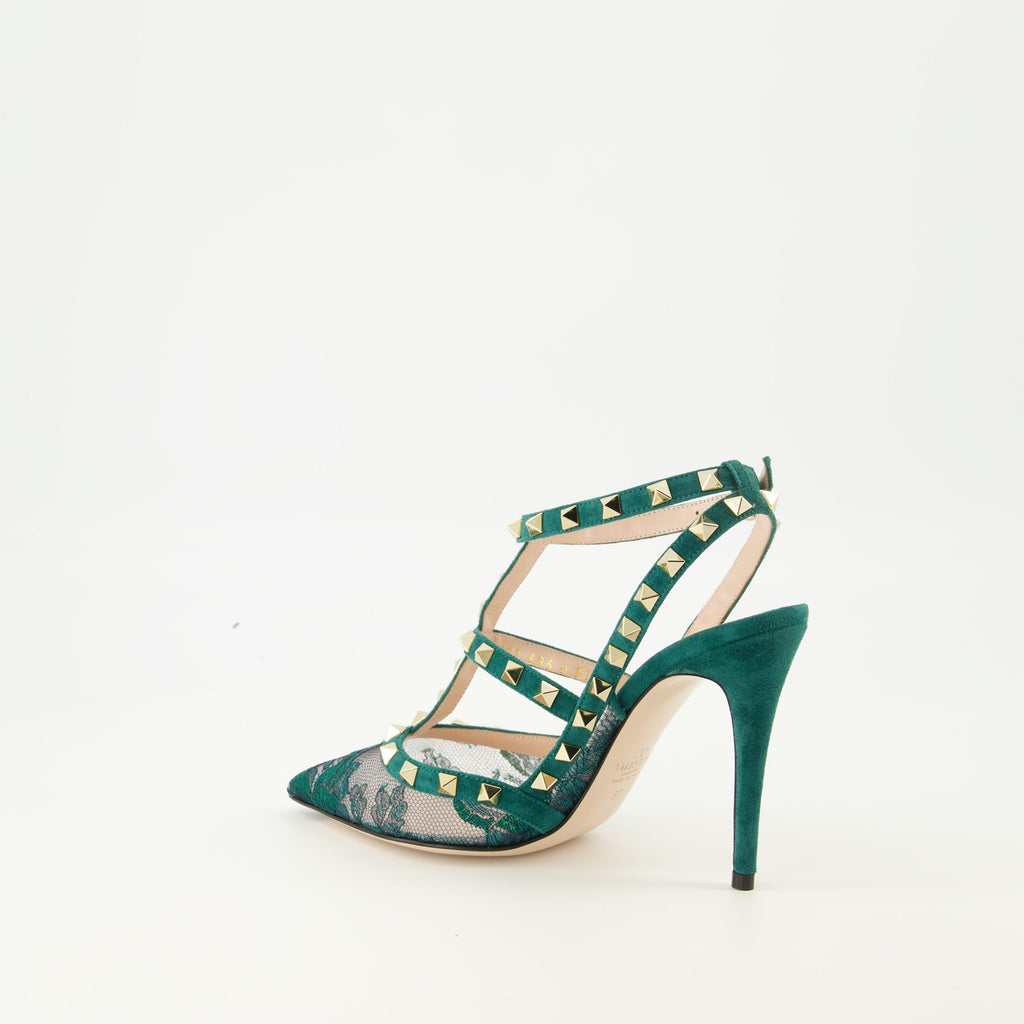Rockstud Lace Pumps
