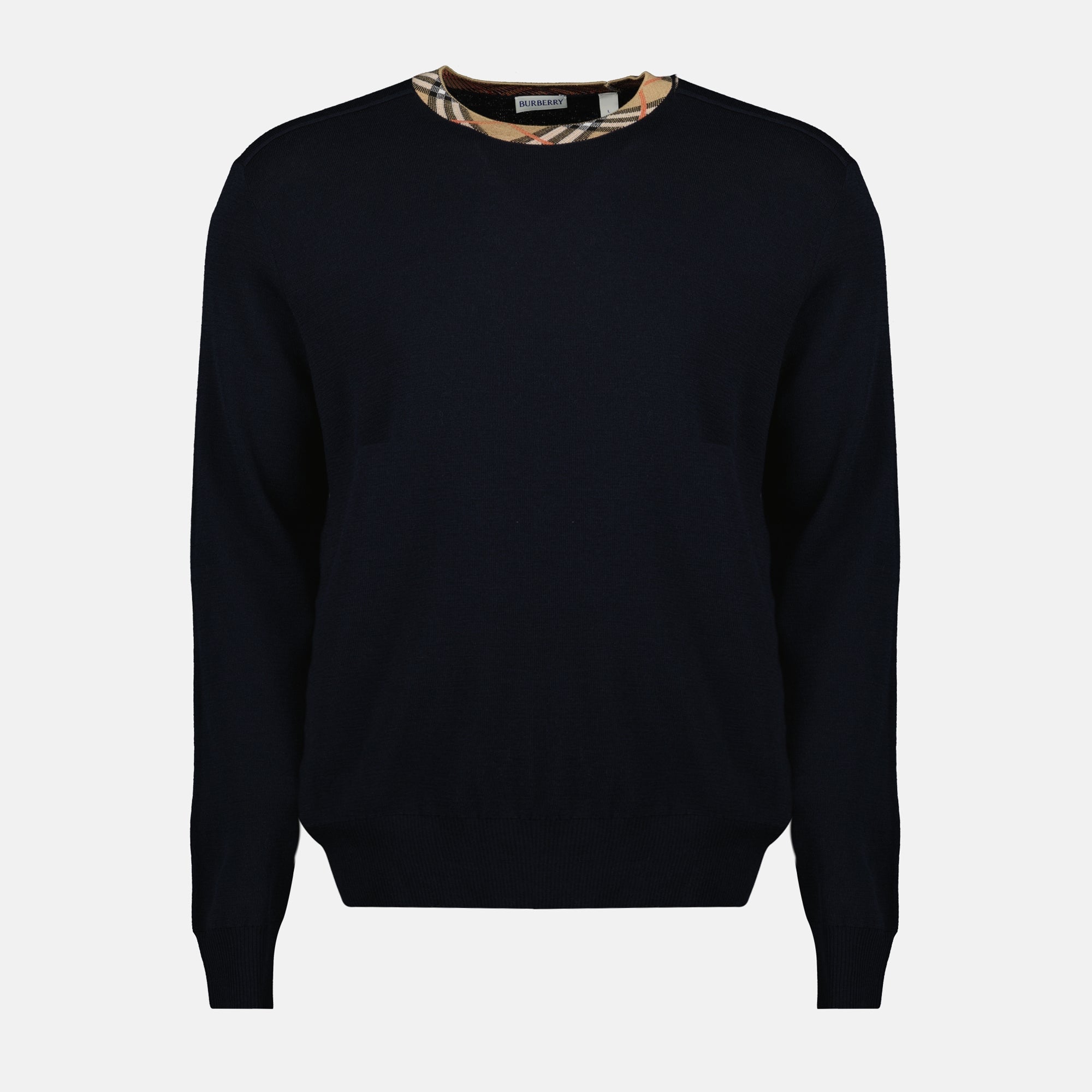 Check Wool Sweater