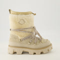 Suede and Shearling Peak Boots