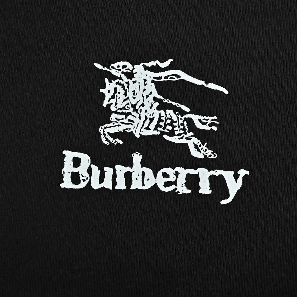 Asymmetrical Distressed Logo T-Shirt | Black