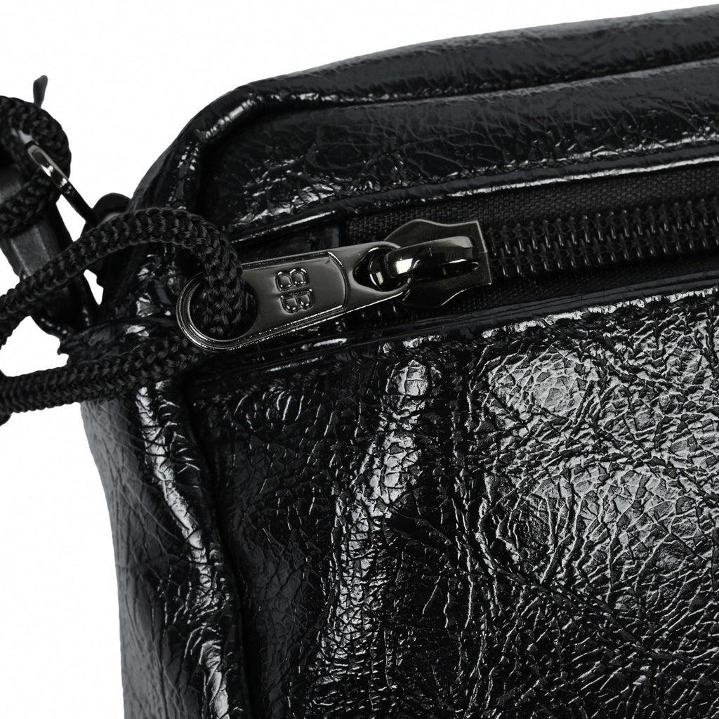 Lamborghini Shield Crinkled Crossbody | Black