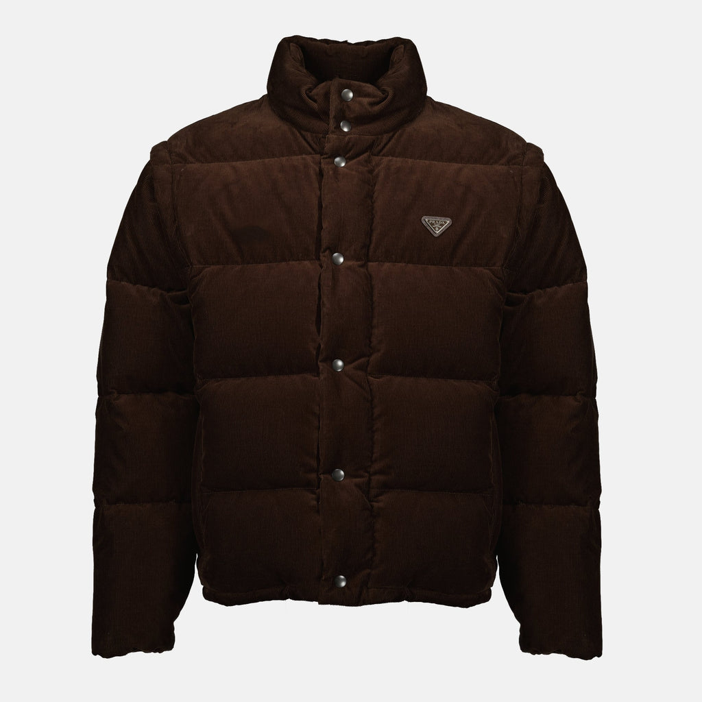 Brown Corduroy Puffer Jacket