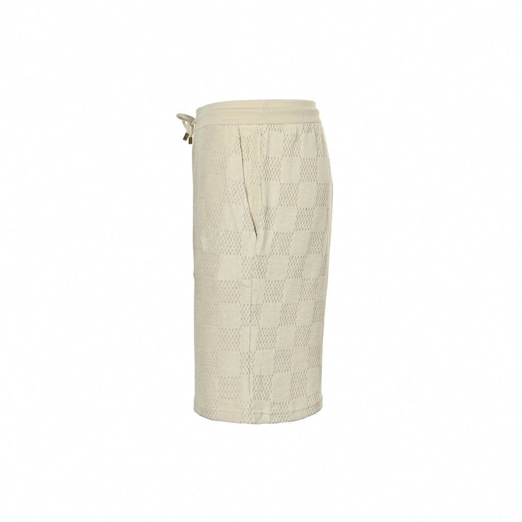Damier Cotton Toweling Set | Beige