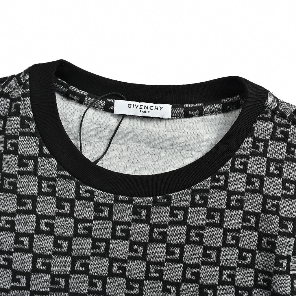 4G Checkerboard Knit T-Shirt
