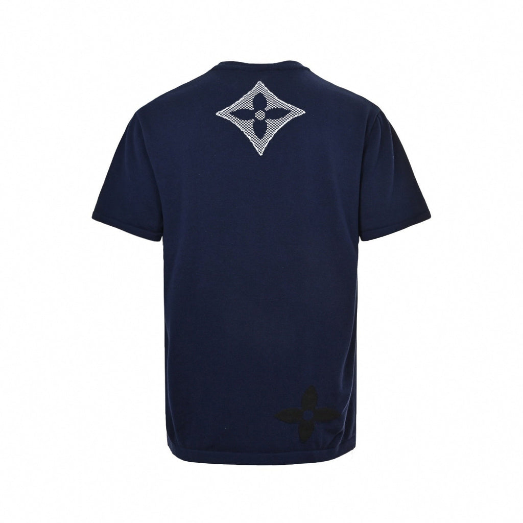 Scattered Monogram Intarsia Knit T-Shirt
