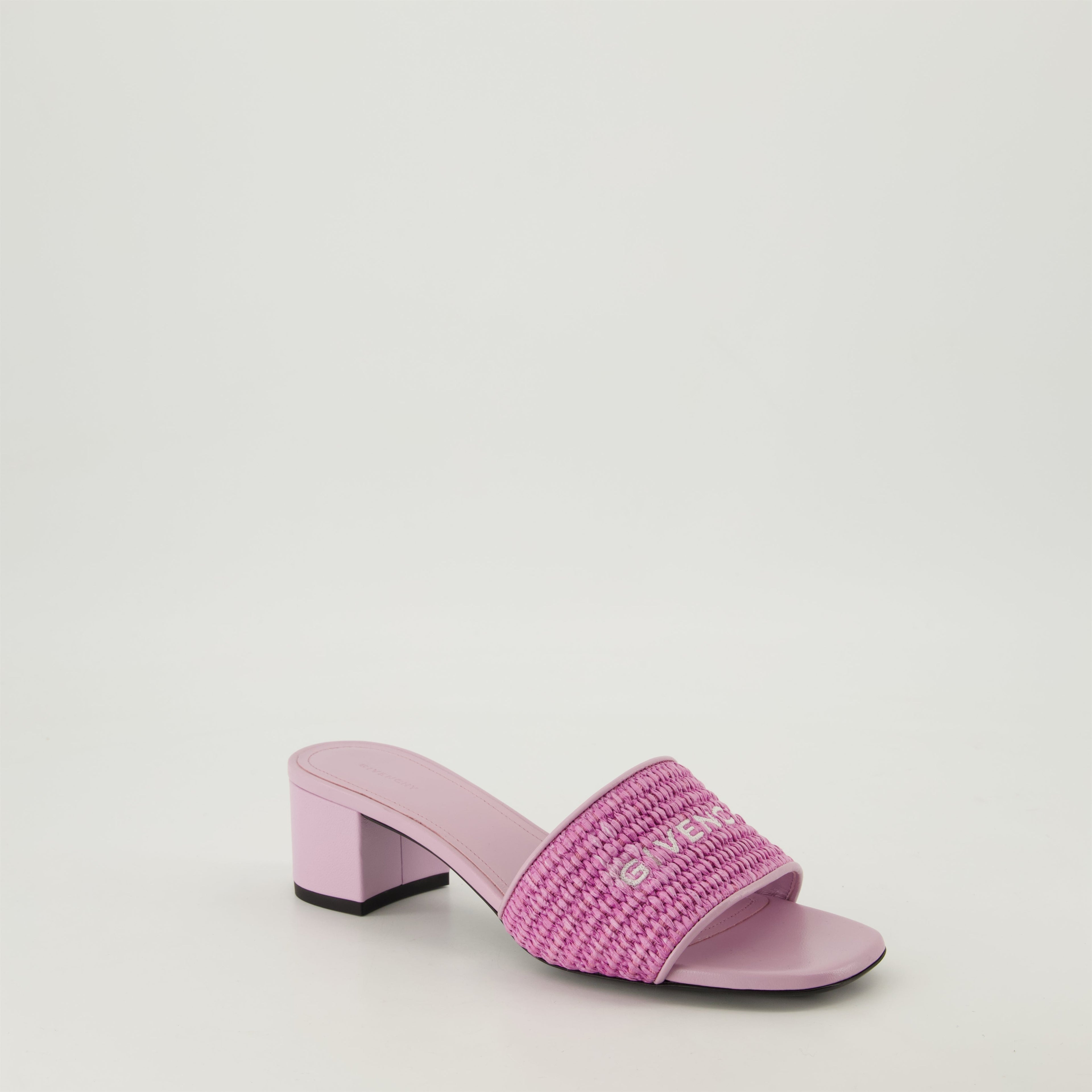 4G Raffia Mules