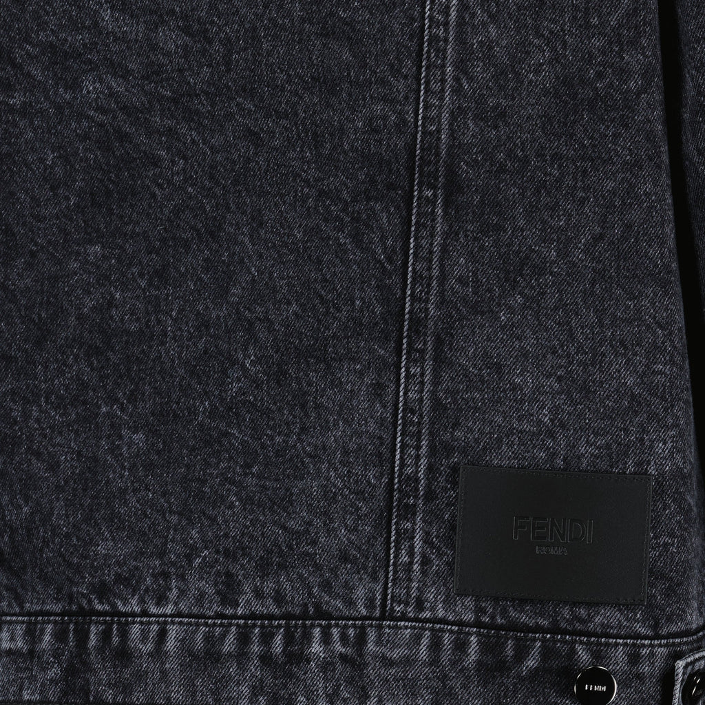 Black Quilted Denim Jacket