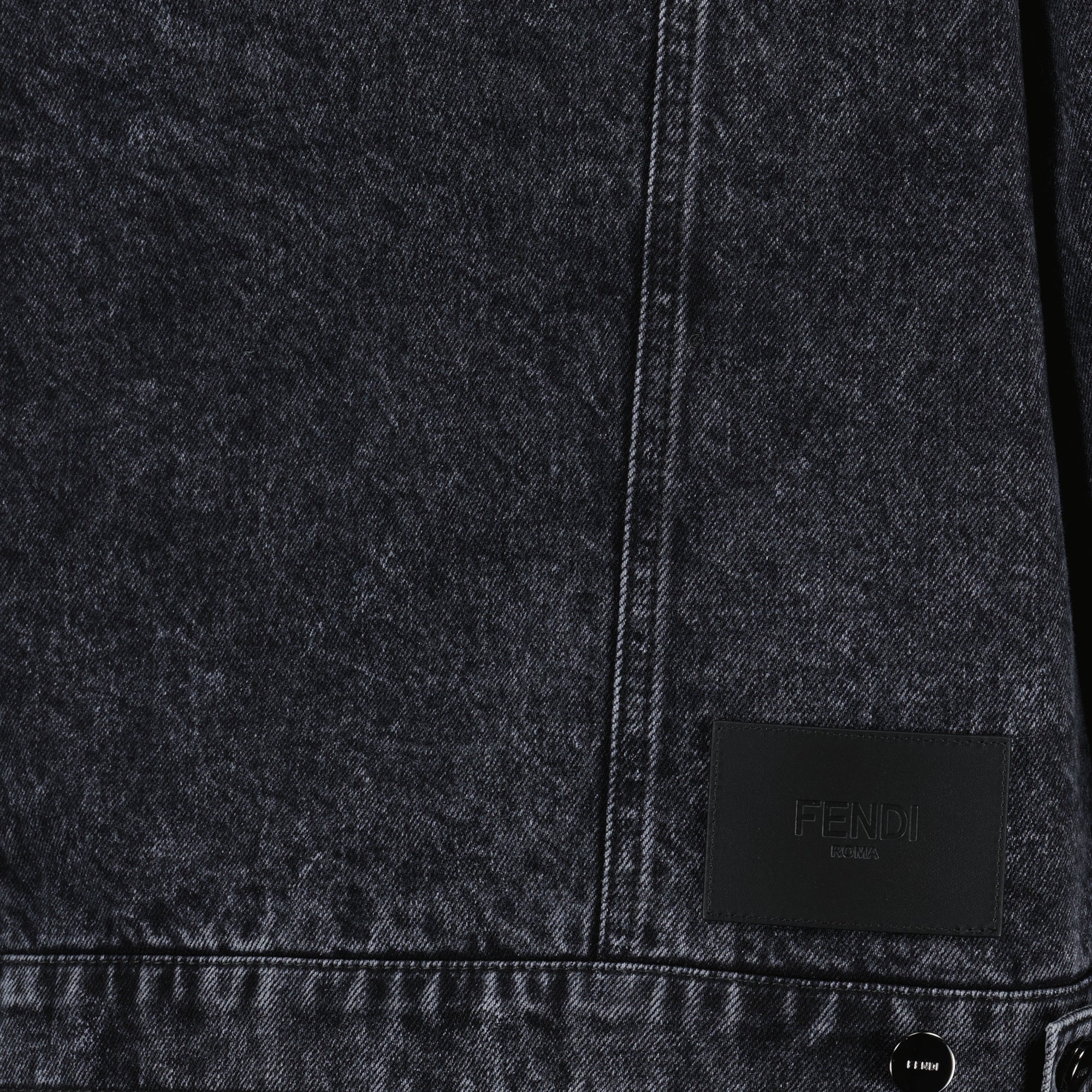 Black Quilted Denim Jacket