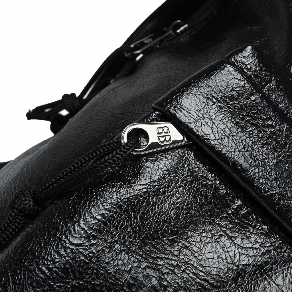Balenciaga x Automobili Lamborghini Crinkled Leather Backpack | Black