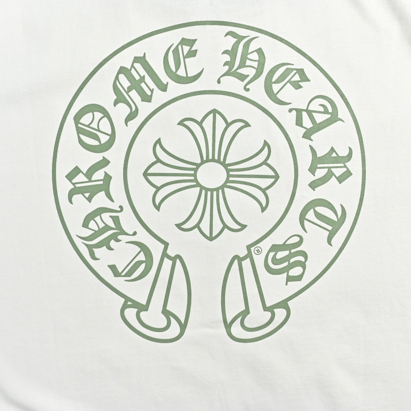 Horseshoe Logo Ringer T-Shirt | White/Olive