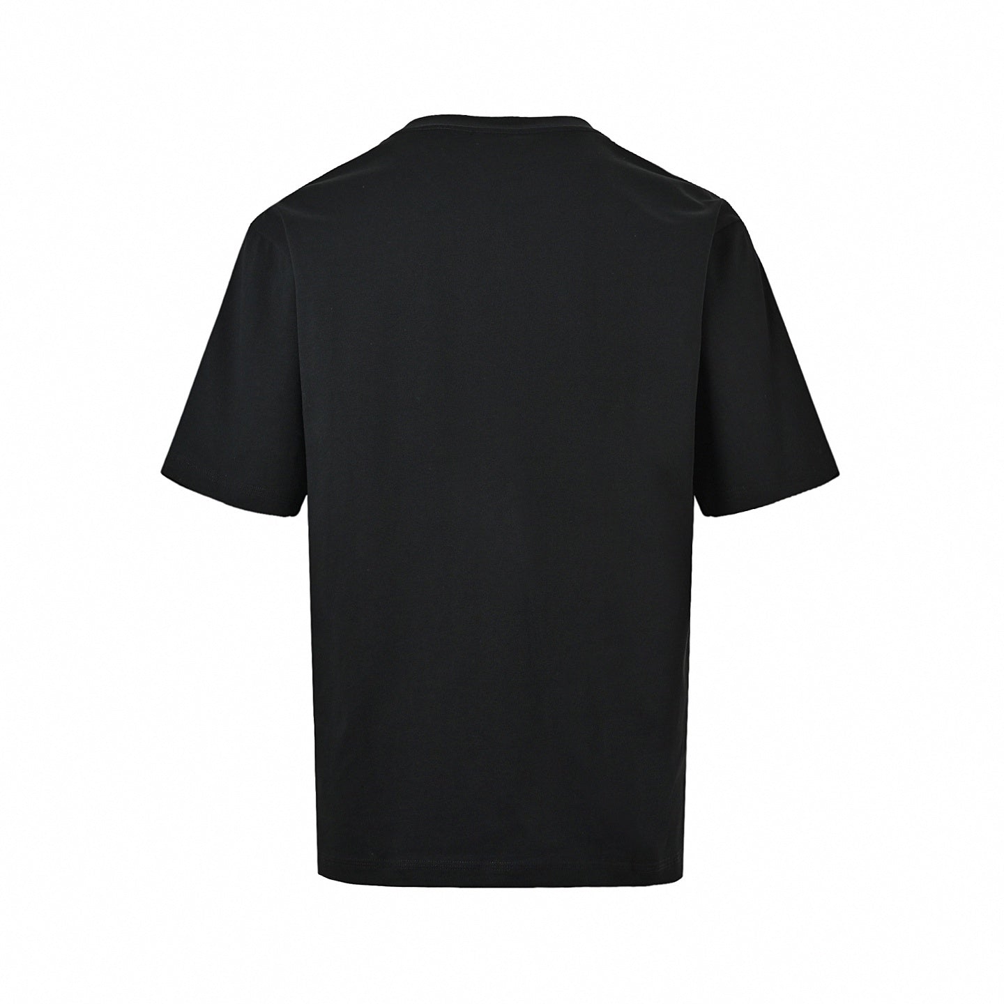 Asymmetrical Distressed Logo T-Shirt | Black