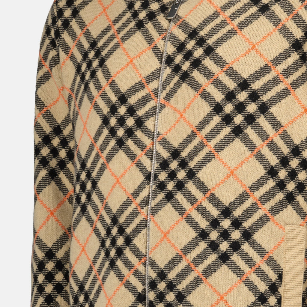 Checked Cashmere Bomber