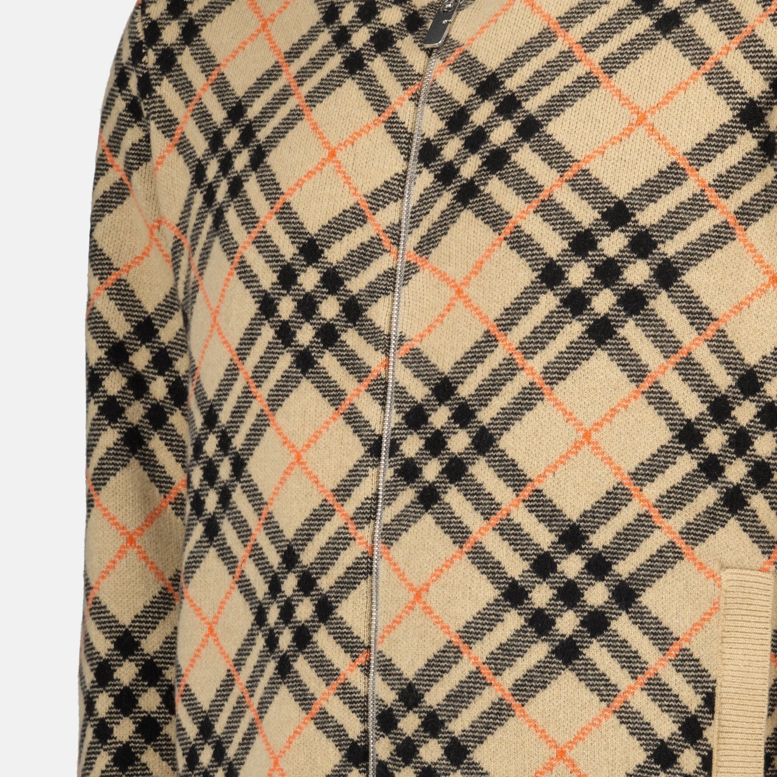 Checked Cashmere Bomber