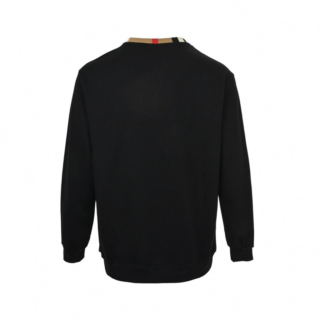 Icon Stripe Collar Cotton Sweatshirt