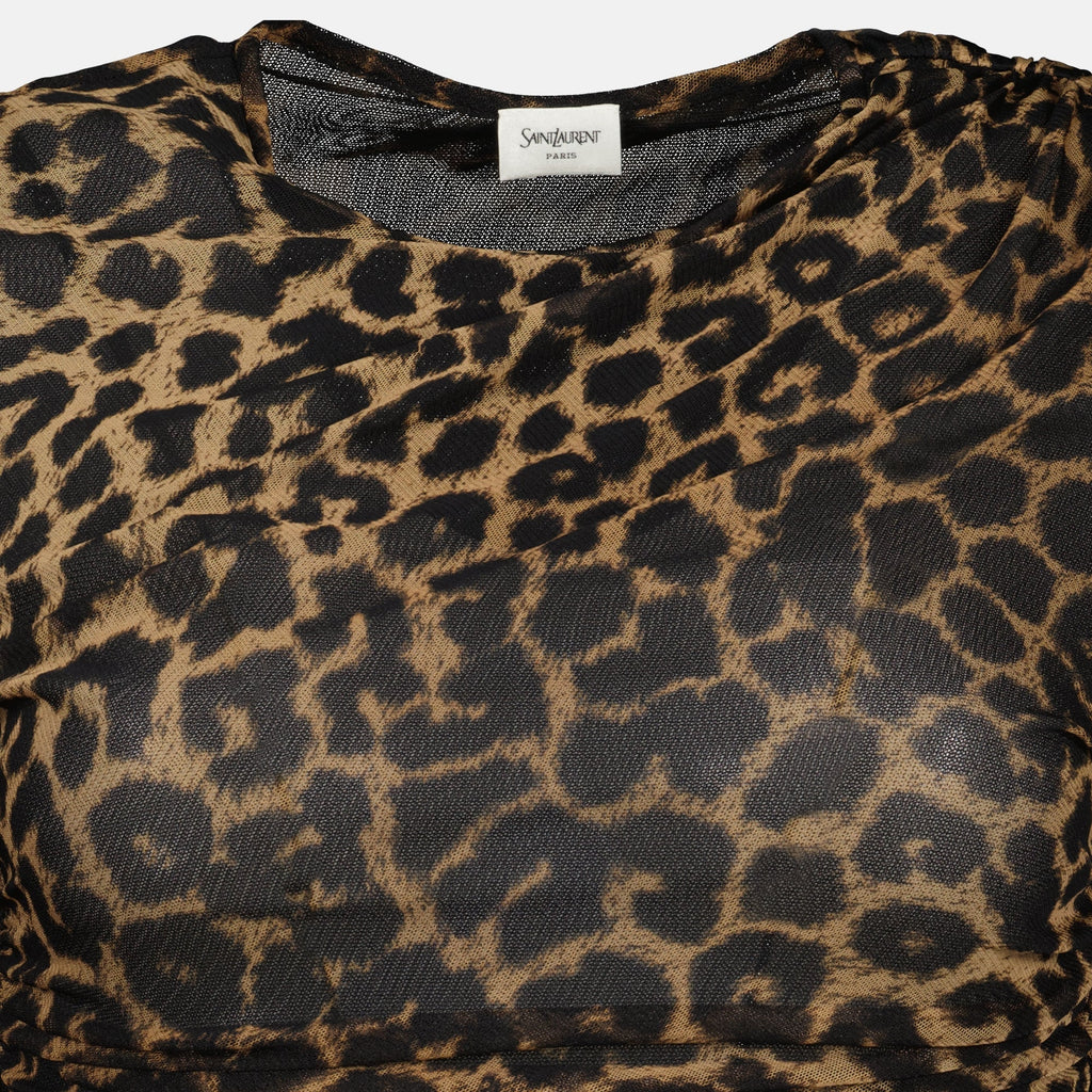 Leopard Tulle Short Dress