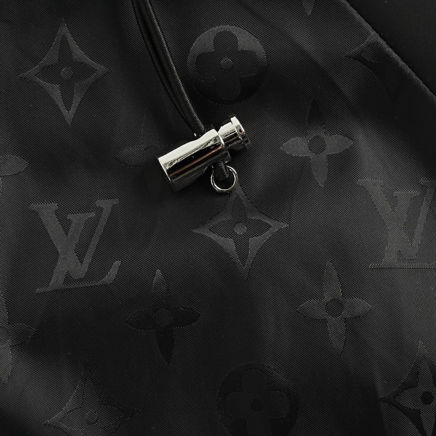 Monogram Windbreaker | Black & Grey