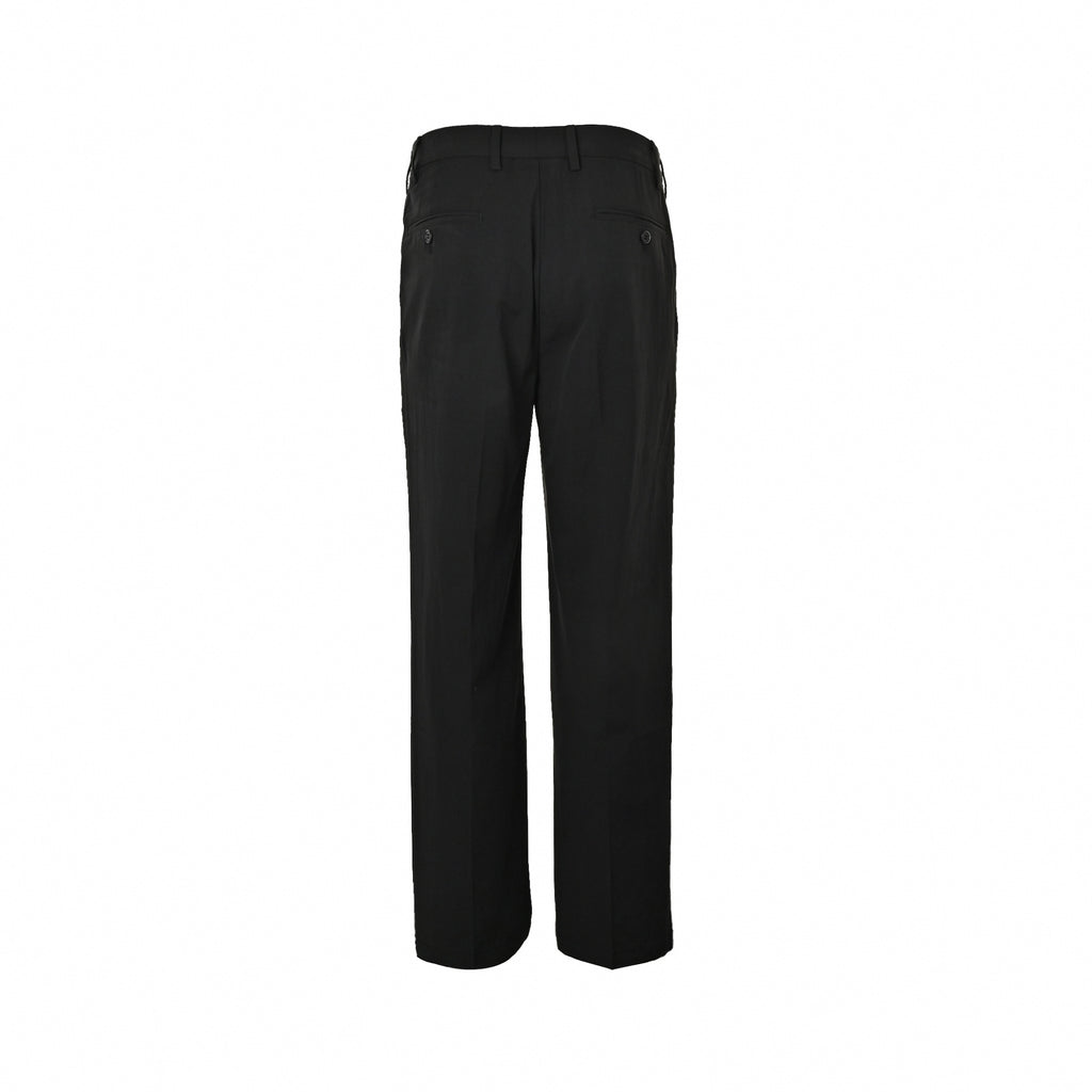 Gabardine Trousers with Triangle Logo | Black